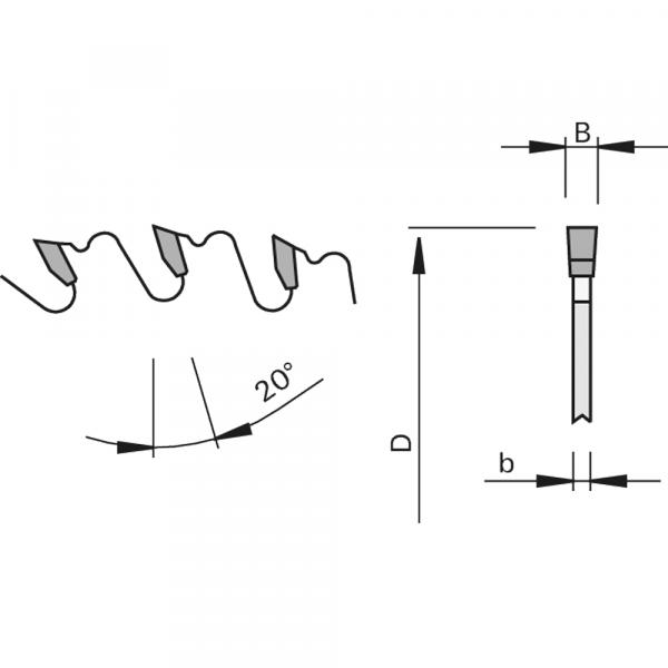 Zeichnung: Stehle 58104006 ZFL Zuschneid-Kreissägeblatt